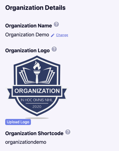 Organization Details
